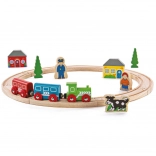 Bigjigs Rail mijn eerste houten treinbaan 19 delen