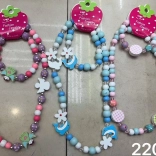 Houten kralen set ketting en armband