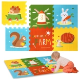 Humbi schuimpuzzel-speelmat 1,5 cm XXL dieren, 6 delen, 165 × 112 cm