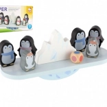 Houten balansspel pinguïns