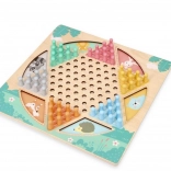 Houten dubbelzijdig bordspel – HALAMA en Slangen en Ladders