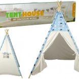 Kindertipi met wolkenmotief, waterbestendige tent voor binnen en buiten