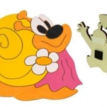 Houten Decoratieve Magneet Slakvorm