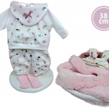 Kledingset met draagdoek voor babypop 38 cm Llorens