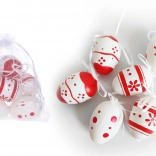 Decoratieve beschilderde plastic eitjes 6 cm