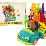 Behendigheidsspel vallende stoelen met rijdend autootje