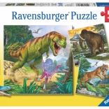 Puzzel dinosaurussen 3×49 stukjes