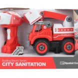 Schroefbare brandweerauto met afstandsbediening