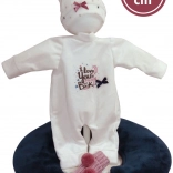 Kleding voor pop NEW BORN 40–42 cm, 3‑delige set met voedingskussen