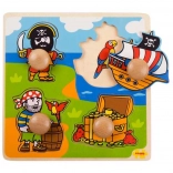 Inlegpuzzel Piraten van Bigjigs Toys