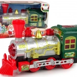 Kerst Locomotief Met Lichten en Geluiden op Batterijen
