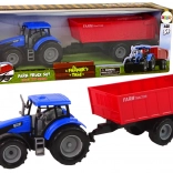 Tractor met afneembare aanhanger – blauwe boerderijset voor kinderen
