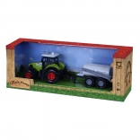 Kunststof tractor met geluid en licht met sproei-aanhanger