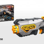 Kinder Speelgoed Blaster Blaze Storm grijs + 20 veilige projectielen