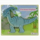 Houten inlegpuzzel dinosaurussen 18 × 14,5 cm