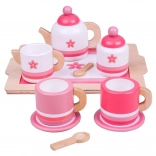 Houten theeservies roze Bigjigs Toys