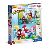 Puzzel 2x20 stukjes MARVEL Spidey en zijn geweldige vrienden
