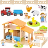 VIGA Houten boerderij met huis en tractor