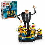 Lego Despicable Me 4 Gru en Minions van stenen