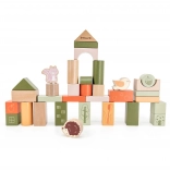 Houten bouwblokken POLARB – dieren, Montessori, 50 stuks