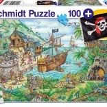schmidt puzzel in de piratenbaai 100 stukjes met cadeau