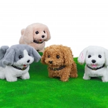 Interactieve lopende puppy 18 cm op batterijen