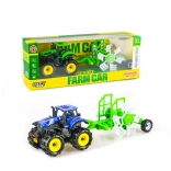 Tractor met vliegwiel met aanhanger