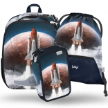 Baagl schoolset Space Shuttle: boekentas, etui, zak