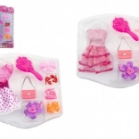 Set jurken en accessoires voor poppen (mix)