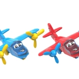 kunststof vliegtuig voor kinderen met te openen cockpit, 28 × 24 cm, 2 kleuren