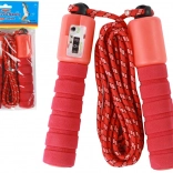 Rode springtouw met teller 275 cm aanpassing fitness