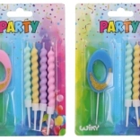 Feestkaars nummer 0 met 4 kaarsjes