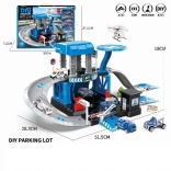 Parkeer set met politiethema en metalen auto's