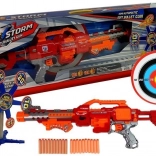 Karabijn voor foam pijlen met draaibaar doelwit