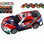 Set van 6 raceautootjes met terugtrekmotor 7 cm