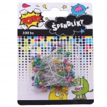 Spelden met gekleurde kop 100 stuks