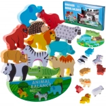 Montessori balanceerspel met houten dieren