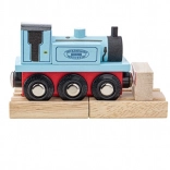 Bigjigs Rail houten trein Terrier – blauw