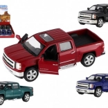Modelautootje Kinsmart Chevrolet Silverado 2014 met metalen carrosserie, 1:46, 13 cm, pull-back, 4 kleuren