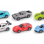 metalen raceautootjes 7,5 cm – set van 4 stuks