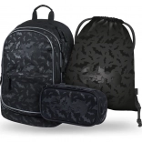 Baagl set core batman zwart – schoolrugzak, etui en gymsack