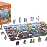 Houten puzzel Drukke Parijs 2in1, 150 stukjes