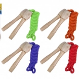 Springtouw met houten handgreep 240 cm