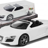 Witte cabriolet speelgoedauto met opwindbare aandrijving 1:18