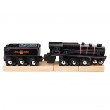 Houten replica van stoomlocomotief Bigjigs Rail Black 5