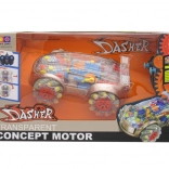 RC-auto met rookeffect en transparant design