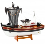 Decoratief Model Vissersboot met Sleepnet 38x31cm