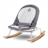 Kinderschommelstoel Rosa grijs-wit