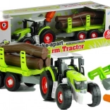 Demontabele tractor met aanhanger voor hout 43 cm