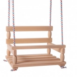 Houten schommel voor binnen en buiten, naturel 38 × 30 cm, draagvermogen 80 kg